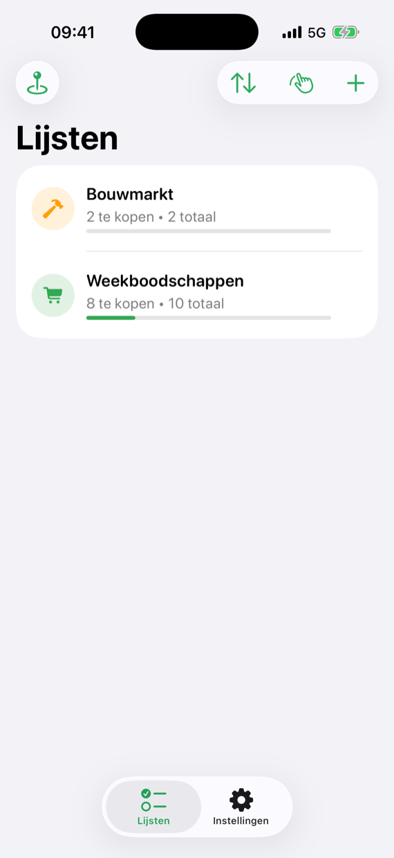 Het overzicht met al je lijsten